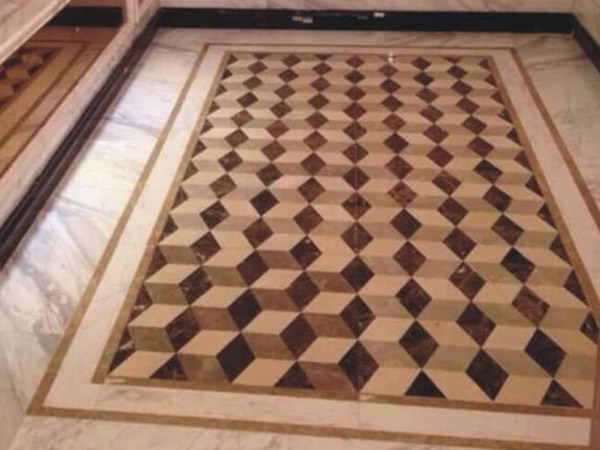 大理石地面（深啡网+金线米黄+爵士白+浅啡网）